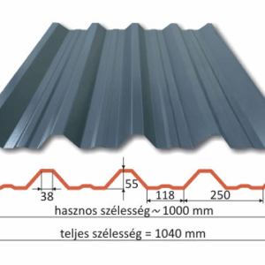 T55 trapézlemez – beszállítói illusztráció