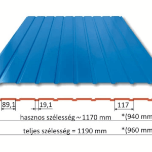 T8 trapézlemez – beszállítói illusztráció