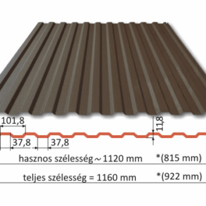 T14 trapézlemez – beszállítói illusztráció